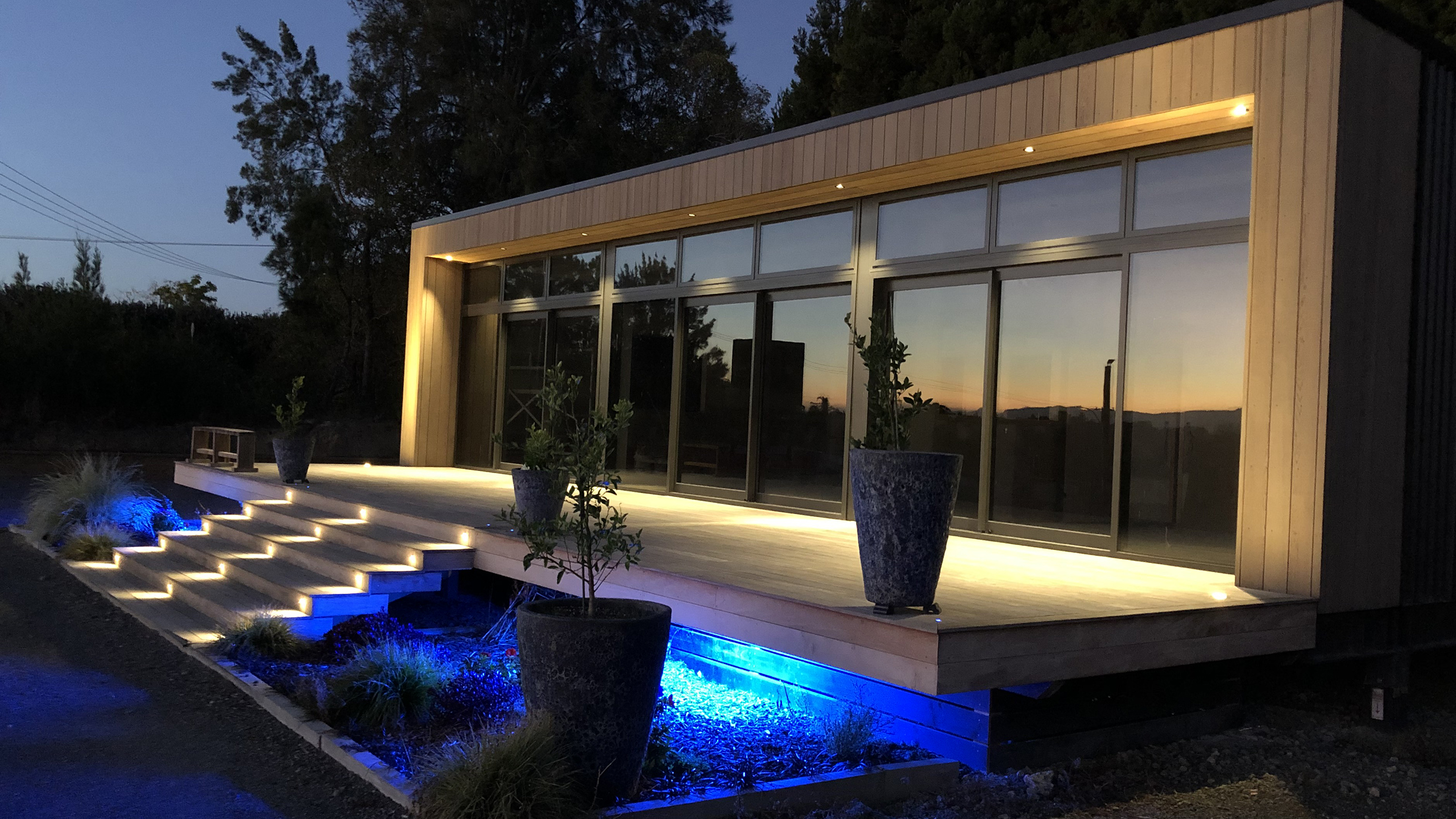 Beautiful deck with LED lighting - By Strategic Landscaping