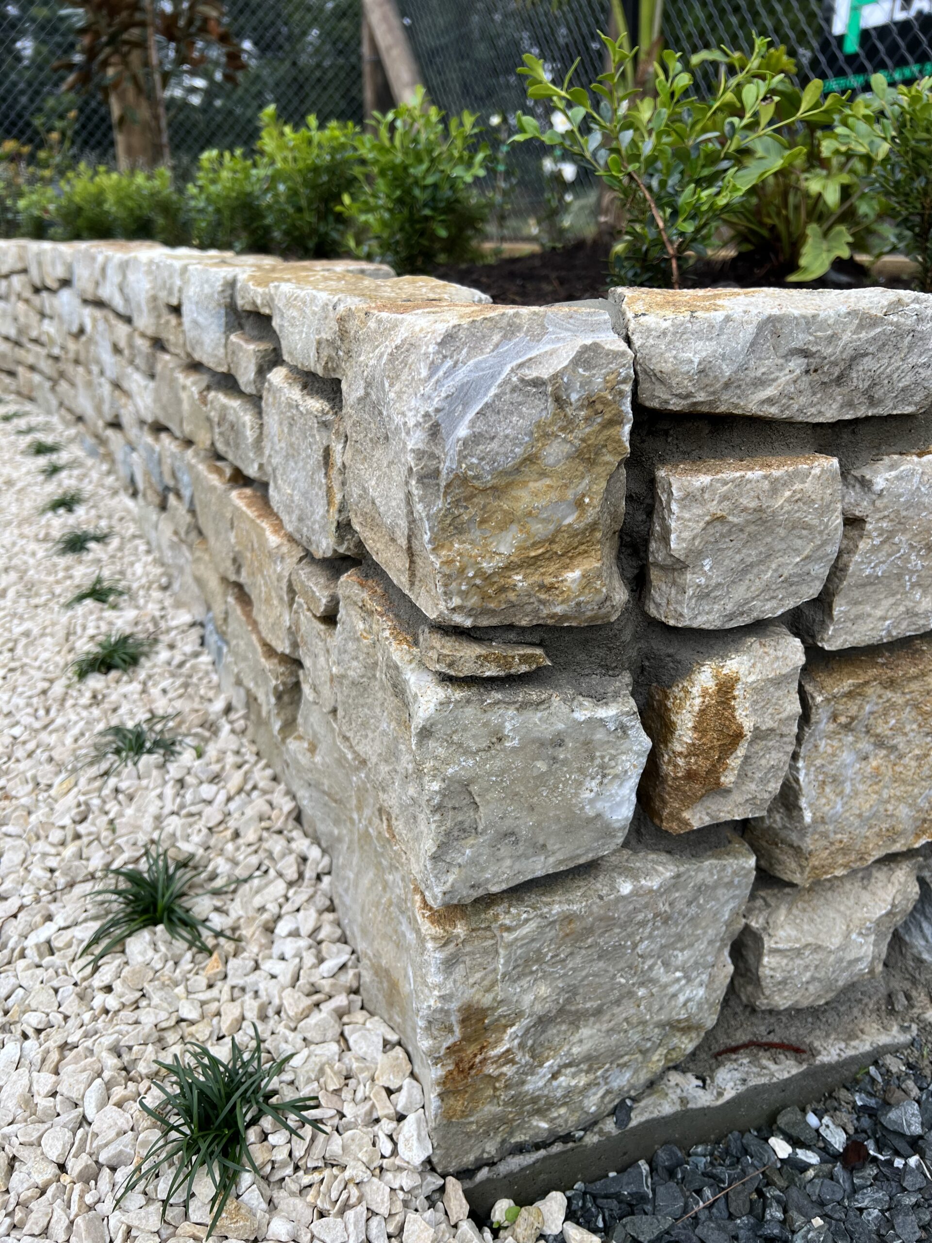 Robust retaining garden wall